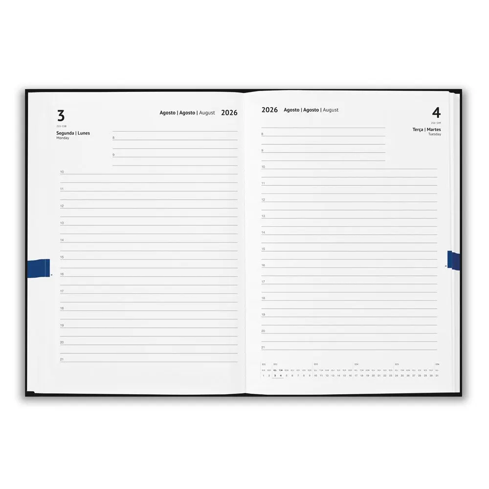 Agenda A5 em pele (58% reciclada)