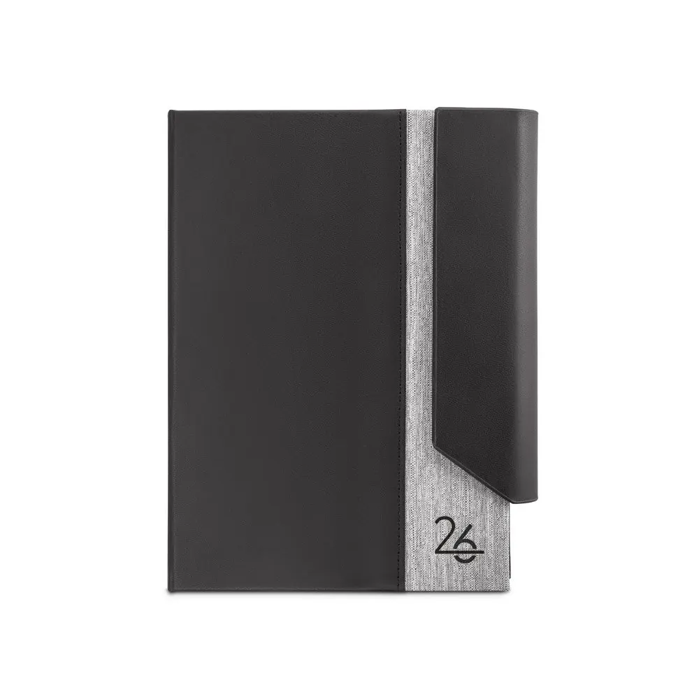 Agenda A5 em PU (58% reciclado) e PET reciclado (100% rPET) 300D