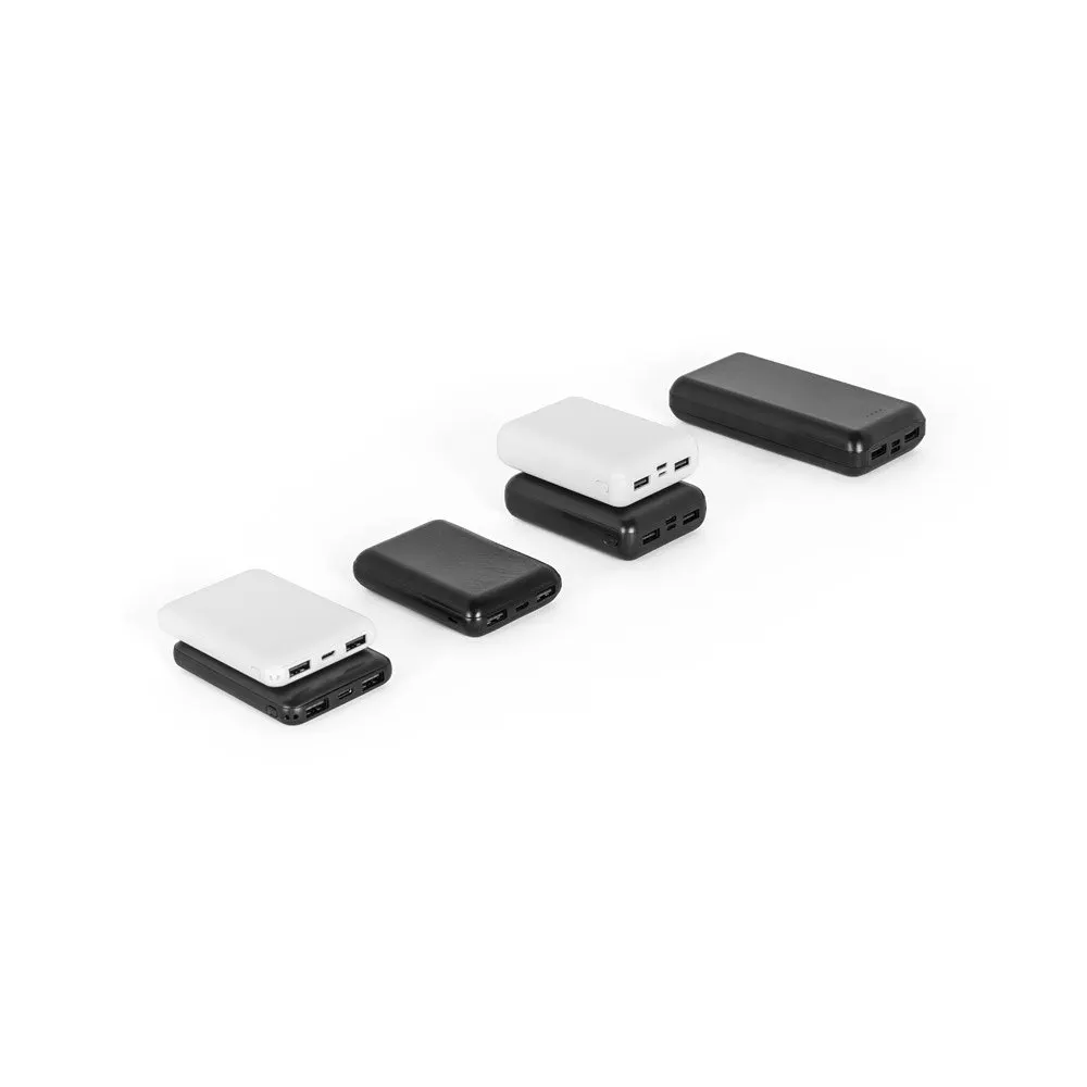 Bateria portáti em ABS 100% reciclado e capacidade de 10’000 mAh