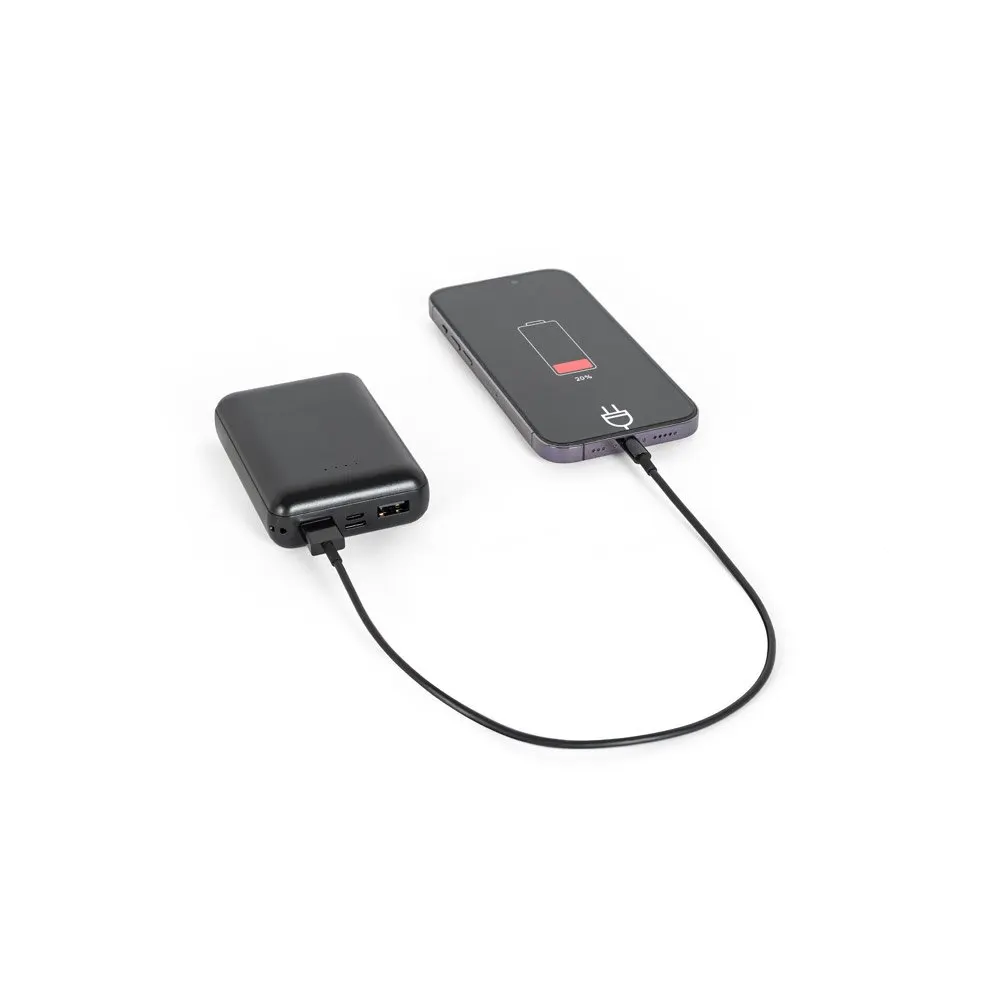 Bateria portáti em ABS 100% reciclado e capacidade de 10’000 mAh