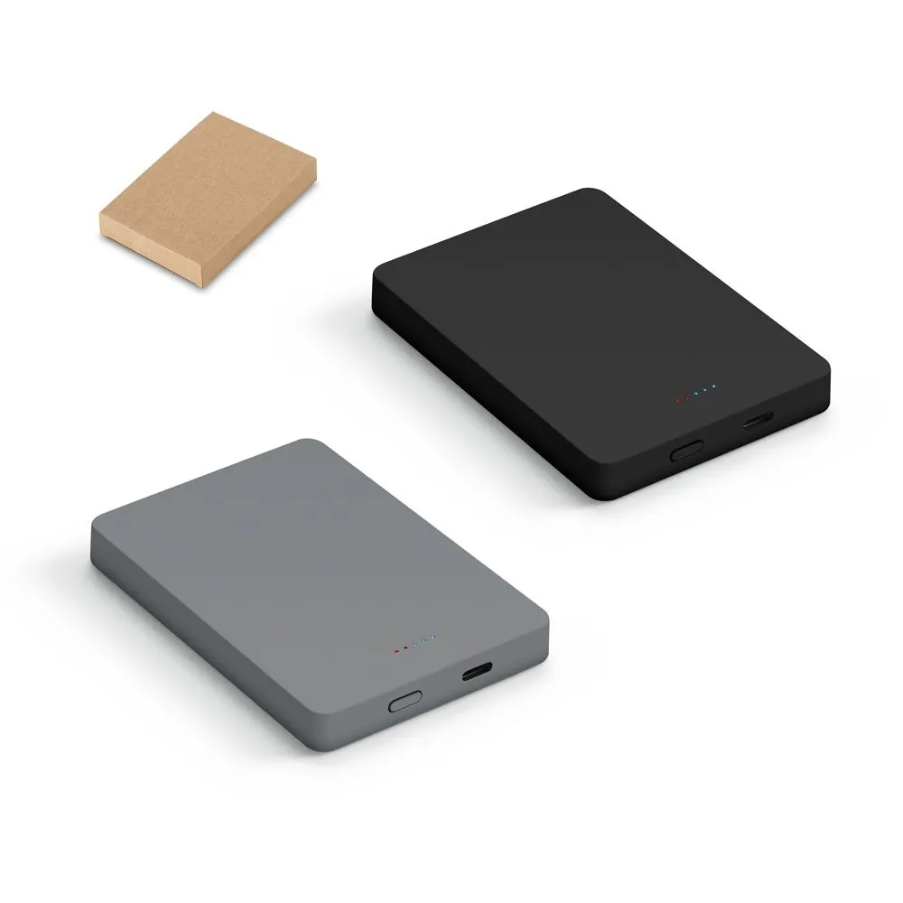 Bateria portátil de carregamento rápido em ABS 100% reciclado com acabamento em mate e capacidade de 10’000 mAh