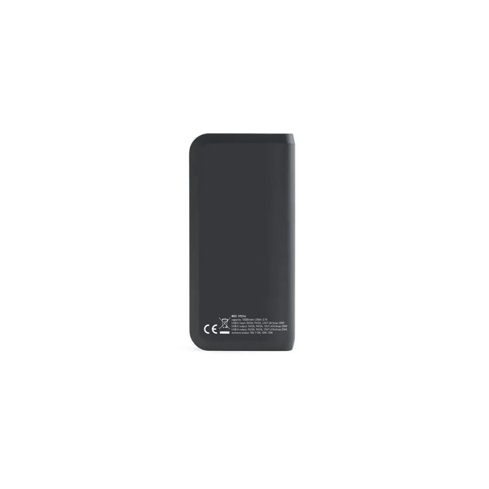Bateria portátil em ABS 100% reciclado com carregador wireless super-rápido 15W e capacidade de 10’000 mAh