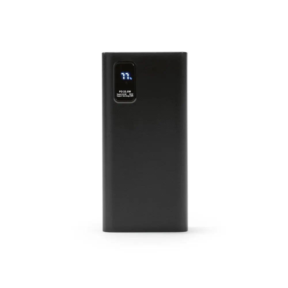 Bateria portátil em ABS 100% reciclado e bateria em lítio 30’000 mAh