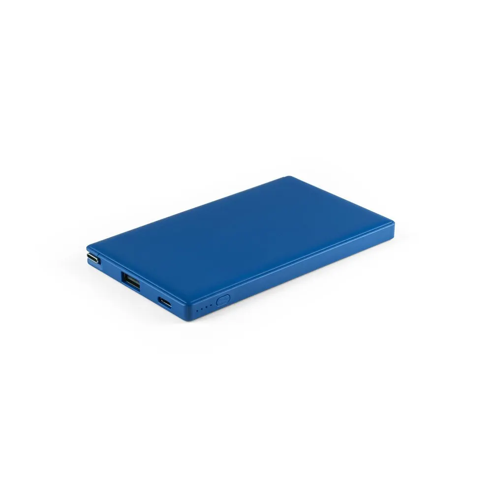 Bateria portátil em ABS 100% reciclado e bateria em lítio com capacidade de 4’000 mAh