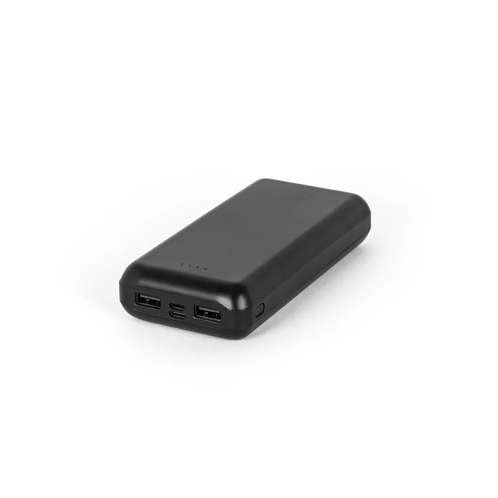 Bateria portátil em ABS 100% reciclado e capacidade de 20’000 mAh