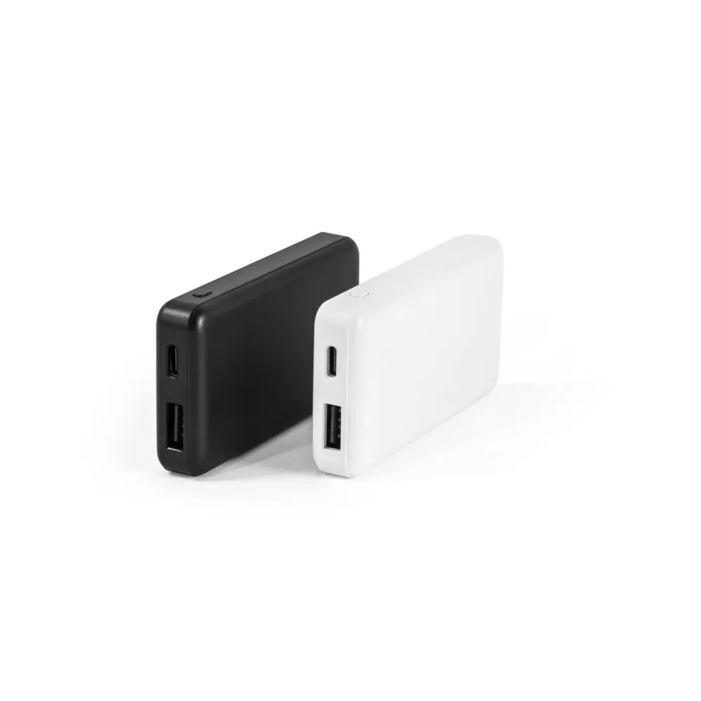 Bateria portátil em ABS 100% reciclado e capacidade de 4’000 mAh