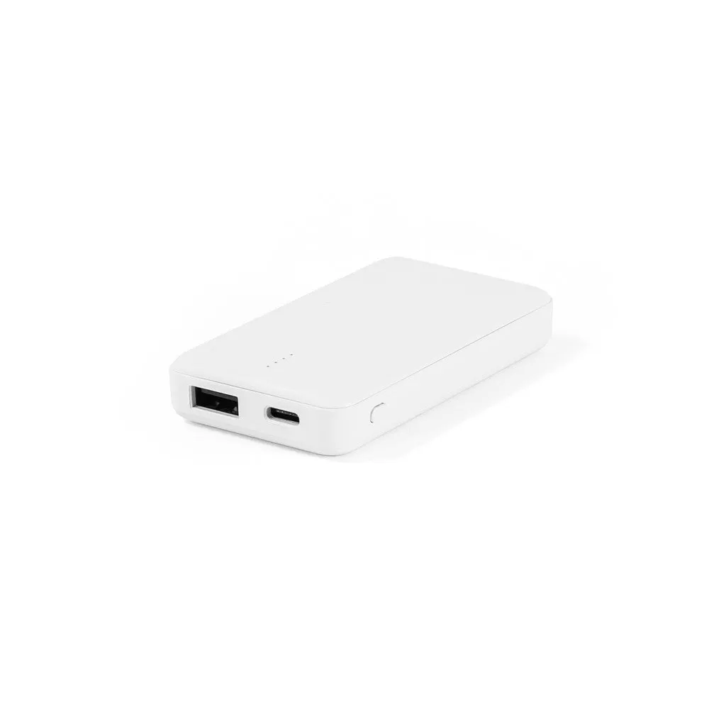 Bateria portátil em ABS 100% reciclado e capacidade de 4’000 mAh
