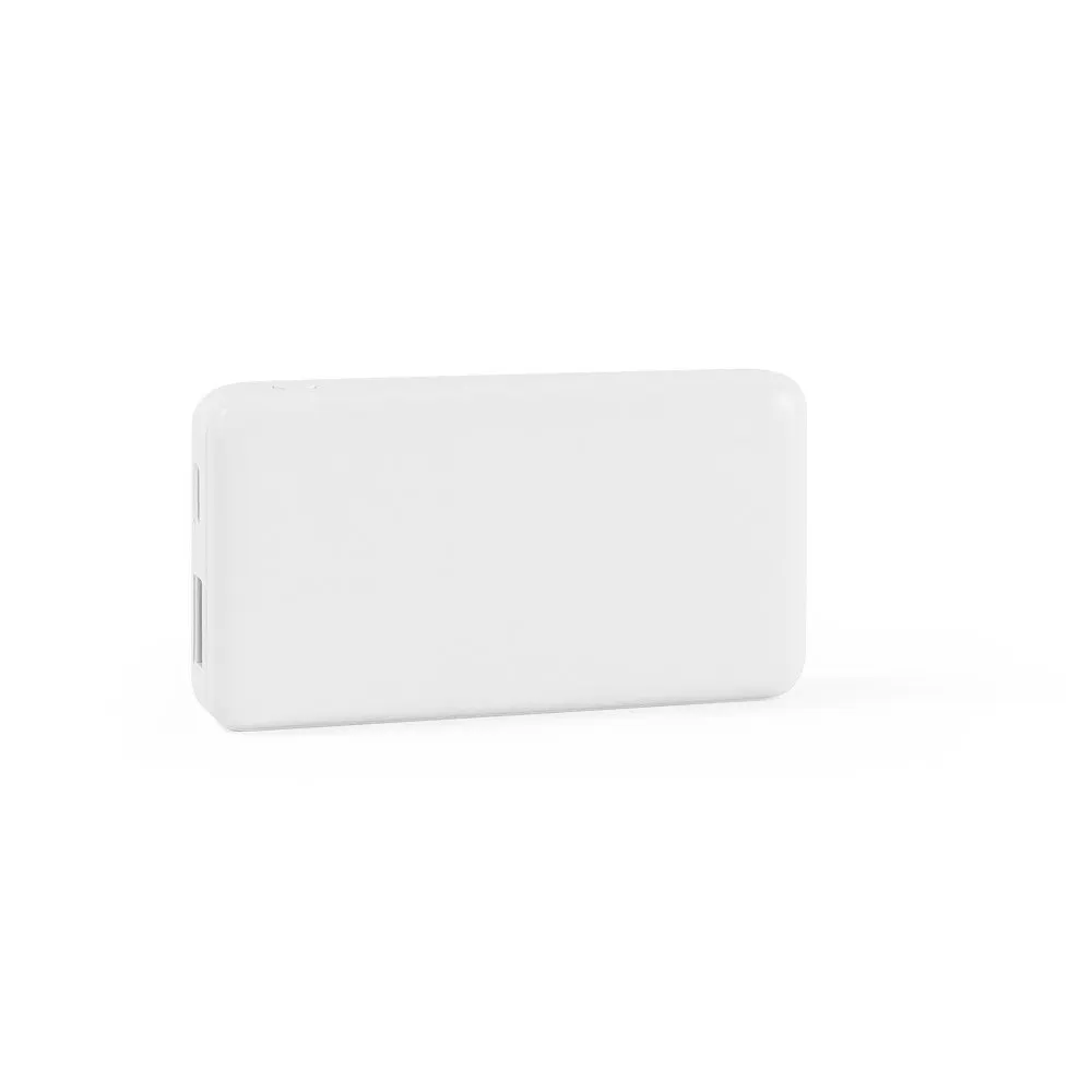 Bateria portátil em ABS 100% reciclado e capacidade de 4’000 mAh