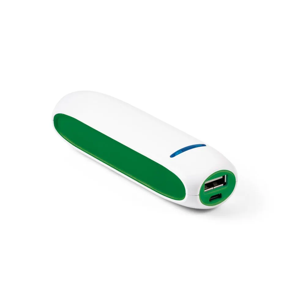 Bateria portátil em ABS e bateria de lítio com capacidade de 1’500 mAh