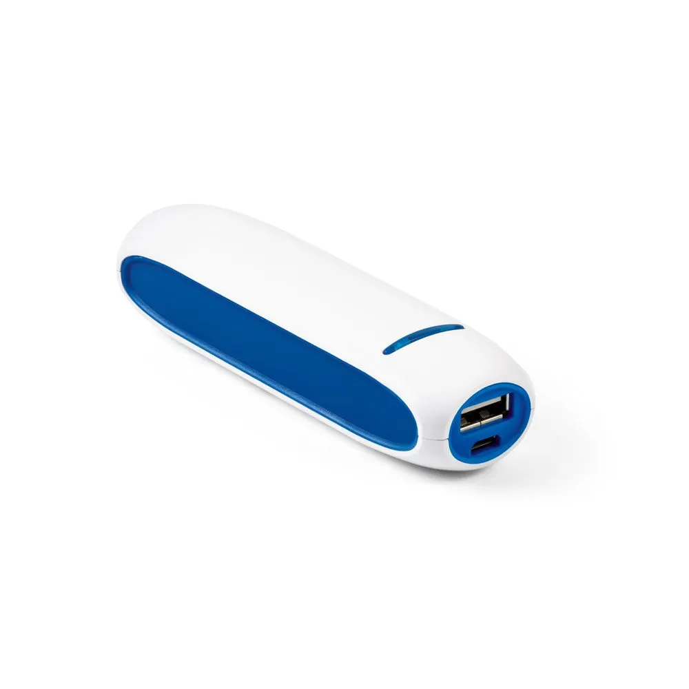 Bateria portátil em ABS e bateria de lítio com capacidade de 1’500 mAh