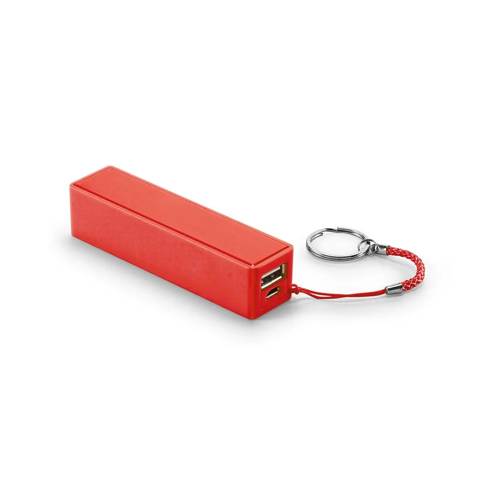 Bateria portátil em ABS com capacidade de 1 200 mAh