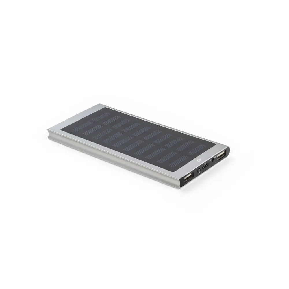 Bateria portátil em alumínio 100% reciclado com capacidade de 8 000 mAh