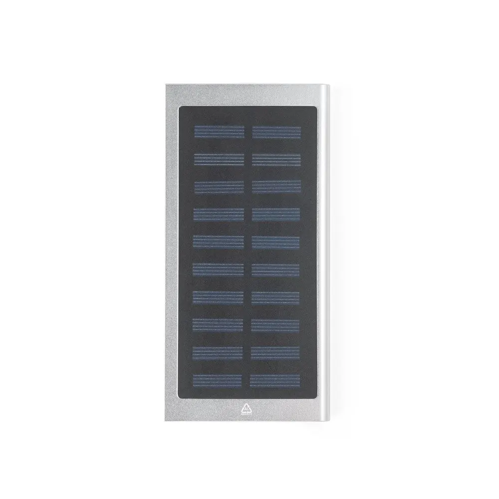 Bateria portátil em alumínio 100% reciclado com capacidade de 8 000 mAh