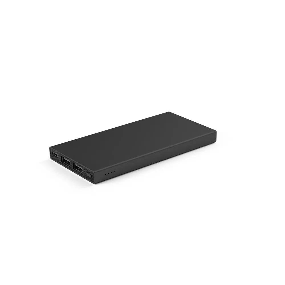 Bateria portátil em alumínio 100% reciclado e bateria em lítio com capacidade de 5’000 mAh