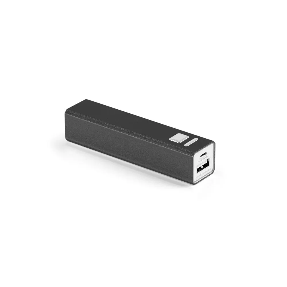 Bateria portátil em alumínio com capacidade de 2’200 mAh