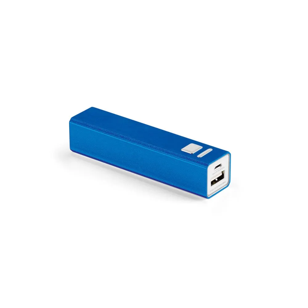 Bateria portátil em alumínio com capacidade de 2’200 mAh
