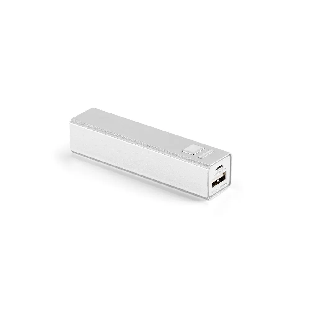 Bateria portátil em alumínio com capacidade de 2’200 mAh