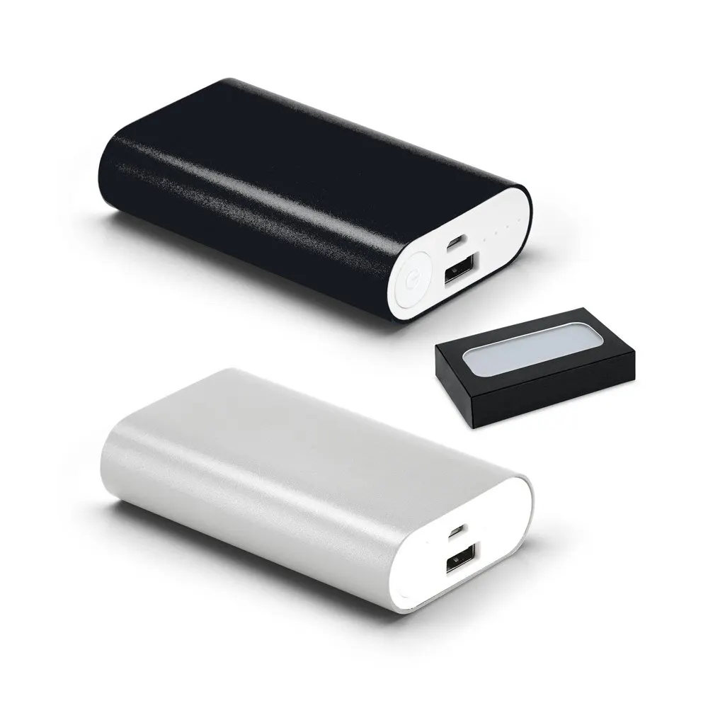 Bateria portátil em alumínio e bateria em lítio 4’000 mAh