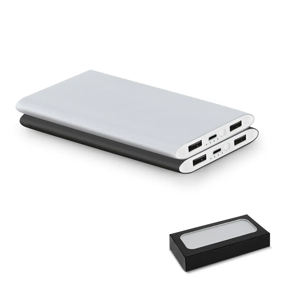 Bateria portátil em alumínio e bateria em lítio 7’200 mAh