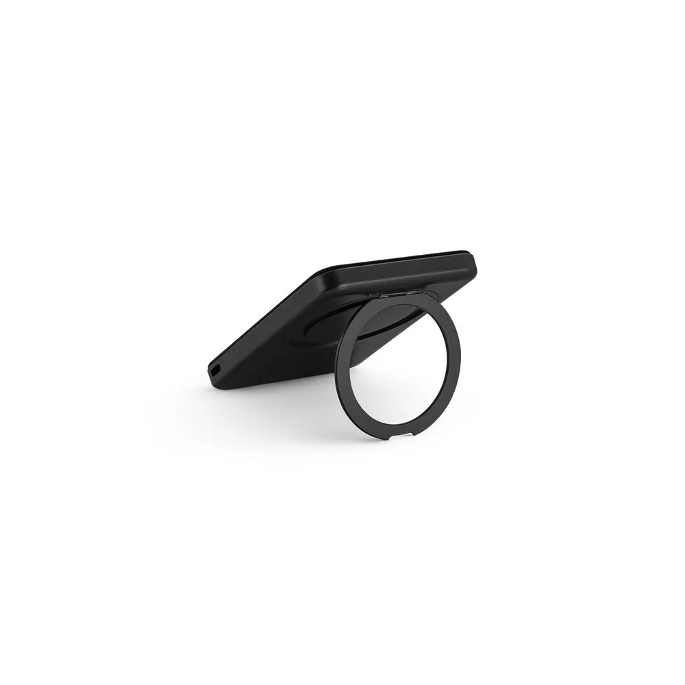 Bateria portátil magnética em ABS 100% reciclado com suporte, carregador wireless super-rápido 15W e capacidade de 5’000 mAh