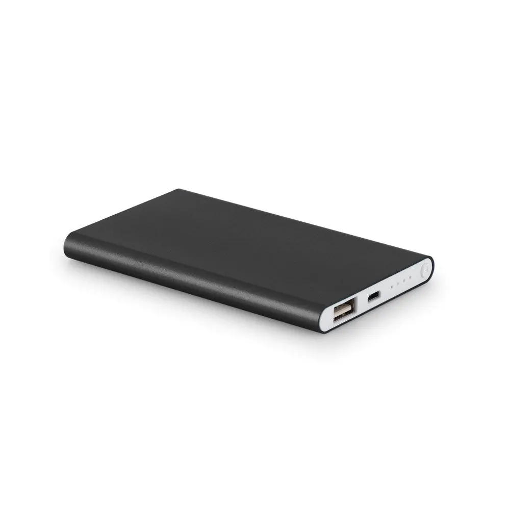 Bateria portátil slim em alumínio com capacidade de 4’000 mAh