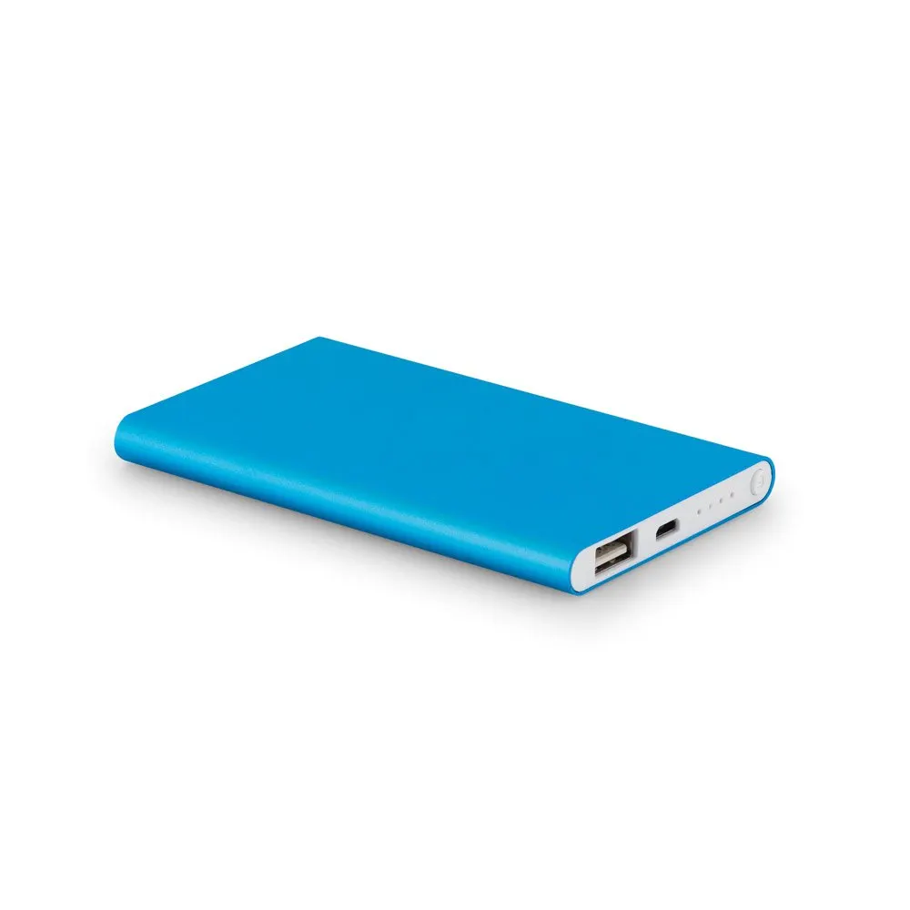 Bateria portátil slim em alumínio com capacidade de 4’000 mAh