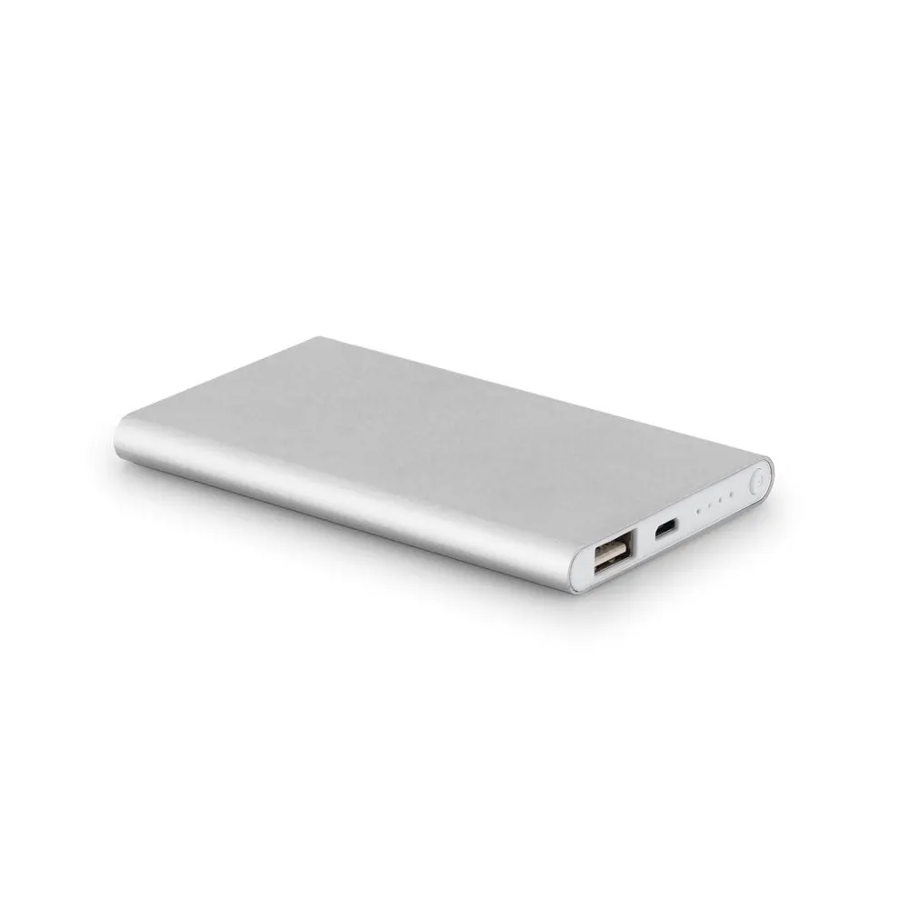 Bateria portátil slim em alumínio com capacidade de 4’000 mAh