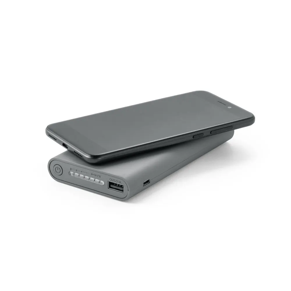 Bateria portátil wireless super-rápido em ABS e capacidade de 10 000 mAh