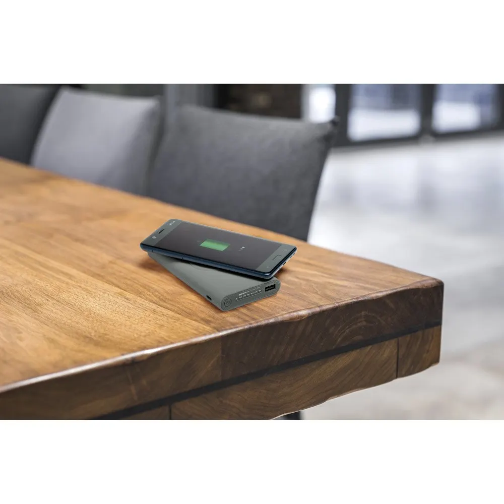 Bateria portátil wireless super-rápido em ABS e capacidade de 10 000 mAh