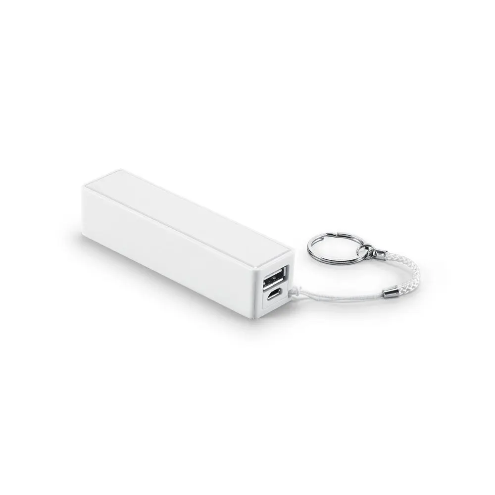 Bateria portátil em ABS com capacidade de 1 200 mAh
