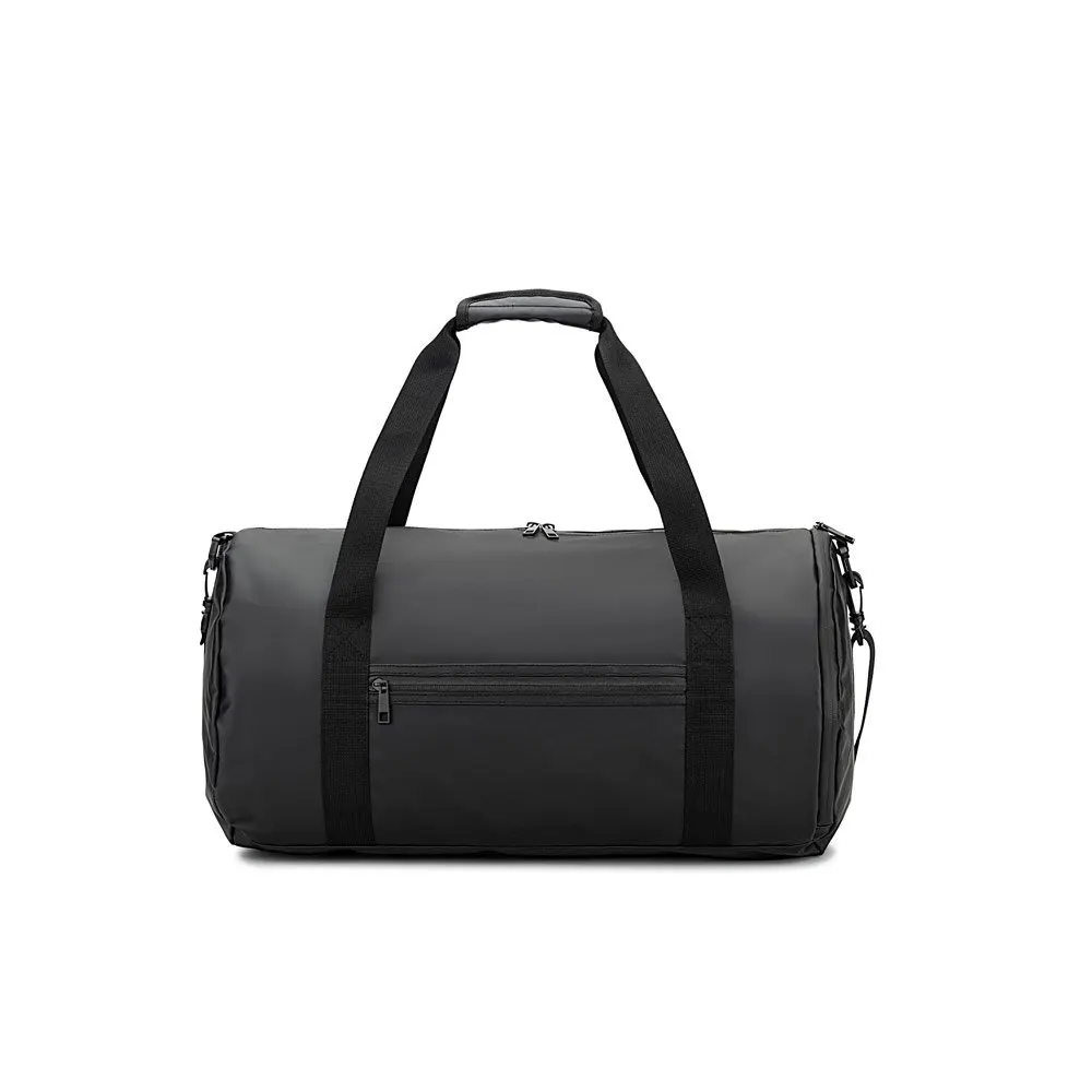 Bolsa esportiva em formato cilíndrico em poliéster reciclado 600D de alta densidade com compartimento lateral para sapatos 32 L