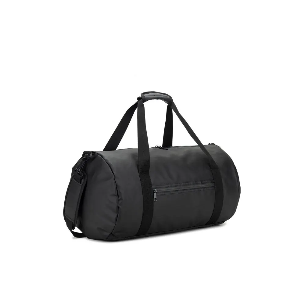 Bolsa esportiva em formato cilíndrico em poliéster reciclado 600D de alta densidade com compartimento lateral para sapatos 32 L