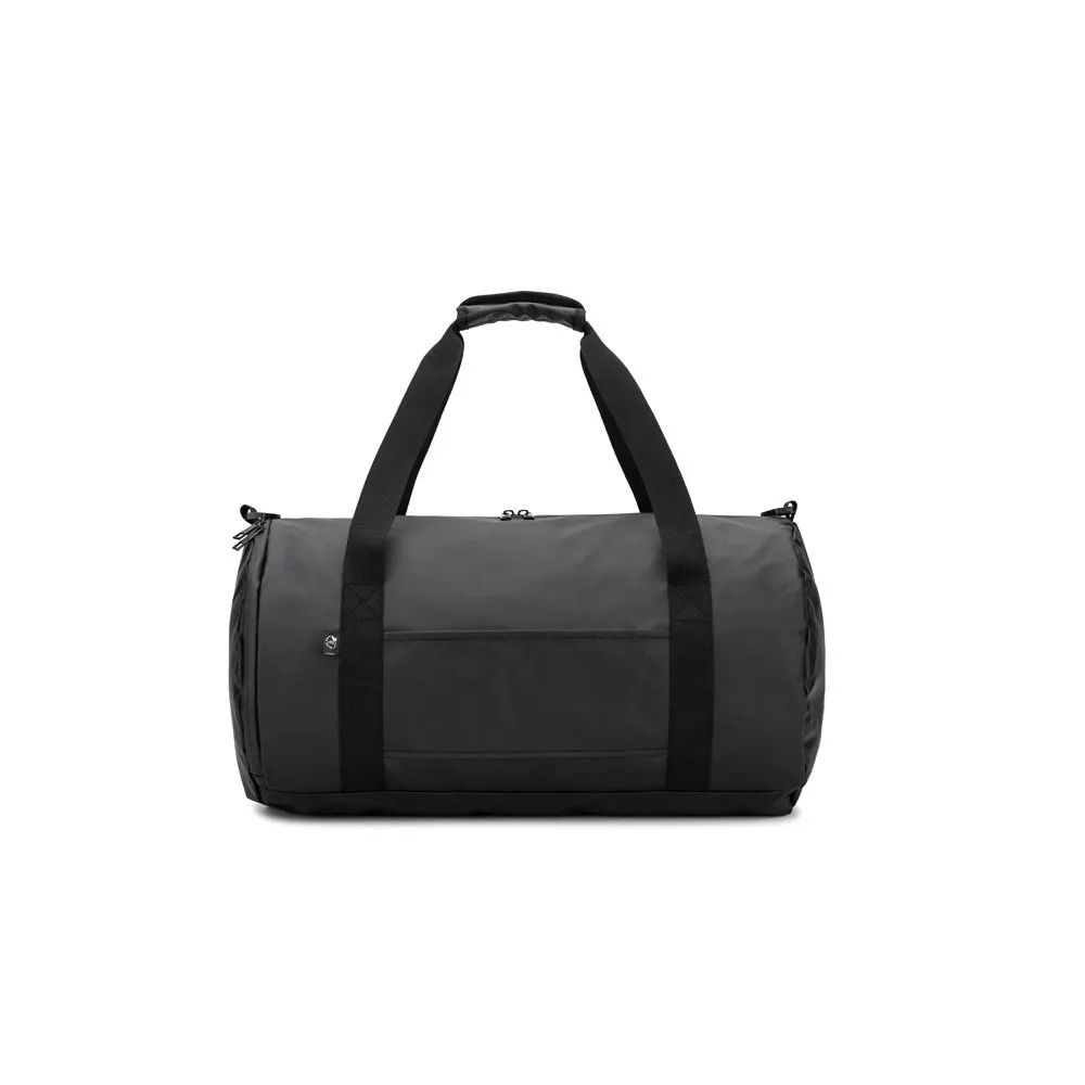 Bolsa esportiva em formato cilíndrico em poliéster reciclado 600D de alta densidade com compartimento lateral para sapatos 32 L