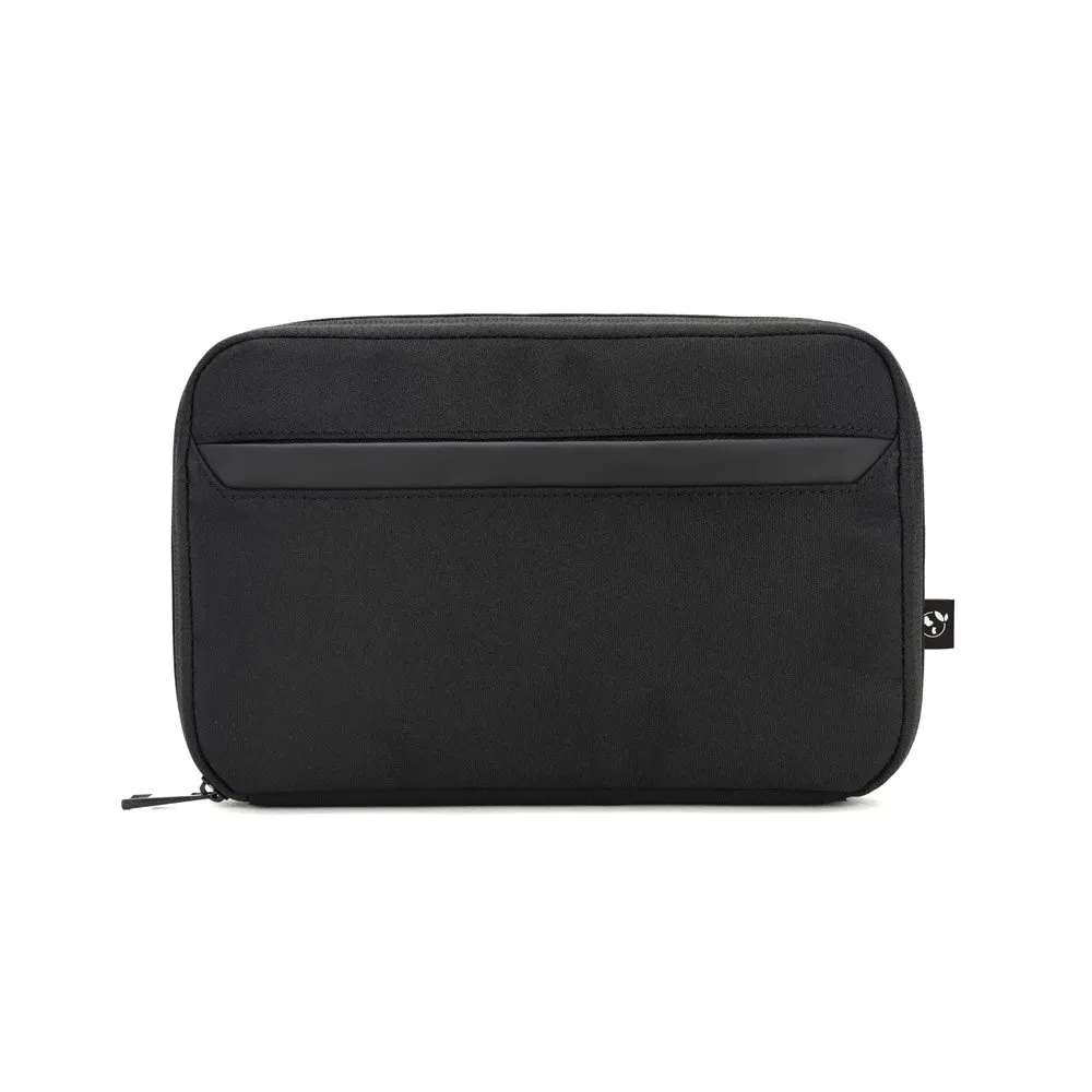 Bolsa organizadora espaçosa para acessórios tecnológicos em poliéster reciclado 600D twill
