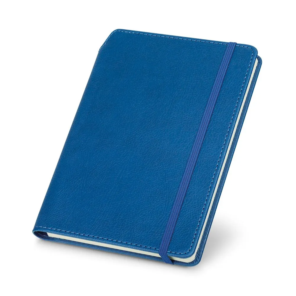 Caderno A5 de capa dura em c.sintético com 192 páginas pautadas