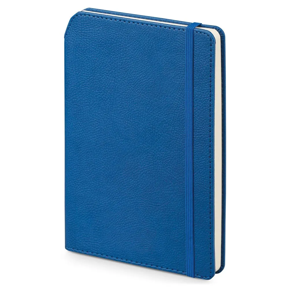 Caderno A5 de capa dura em c.sintético com 192 páginas pautadas
