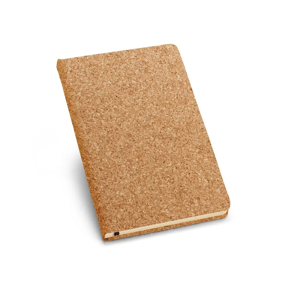 Caderno A5 de capa dura em cortiça com 160 páginas lisas