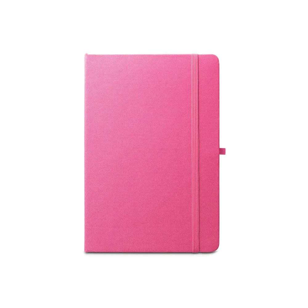 Caderno A5 de capa dura em PET 100% reciclado com 160 páginas pautadas recicladas