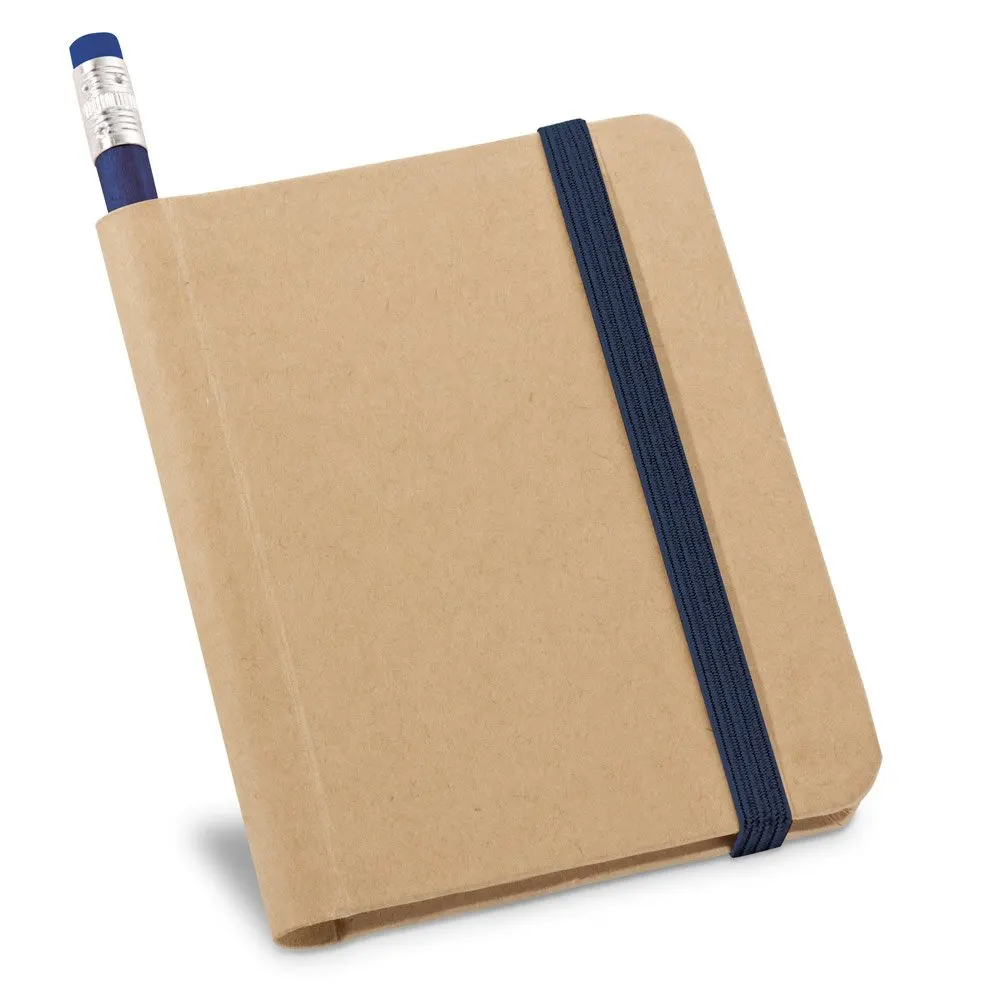 Caderno A7 de capa rígida em papel com 140 páginas lisas