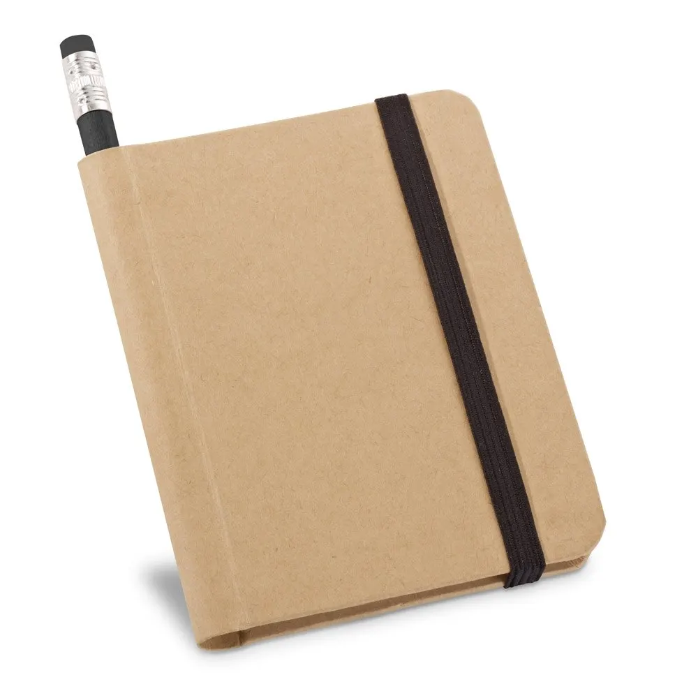 Caderno A7 de capa rígida em papel com 140 páginas lisas