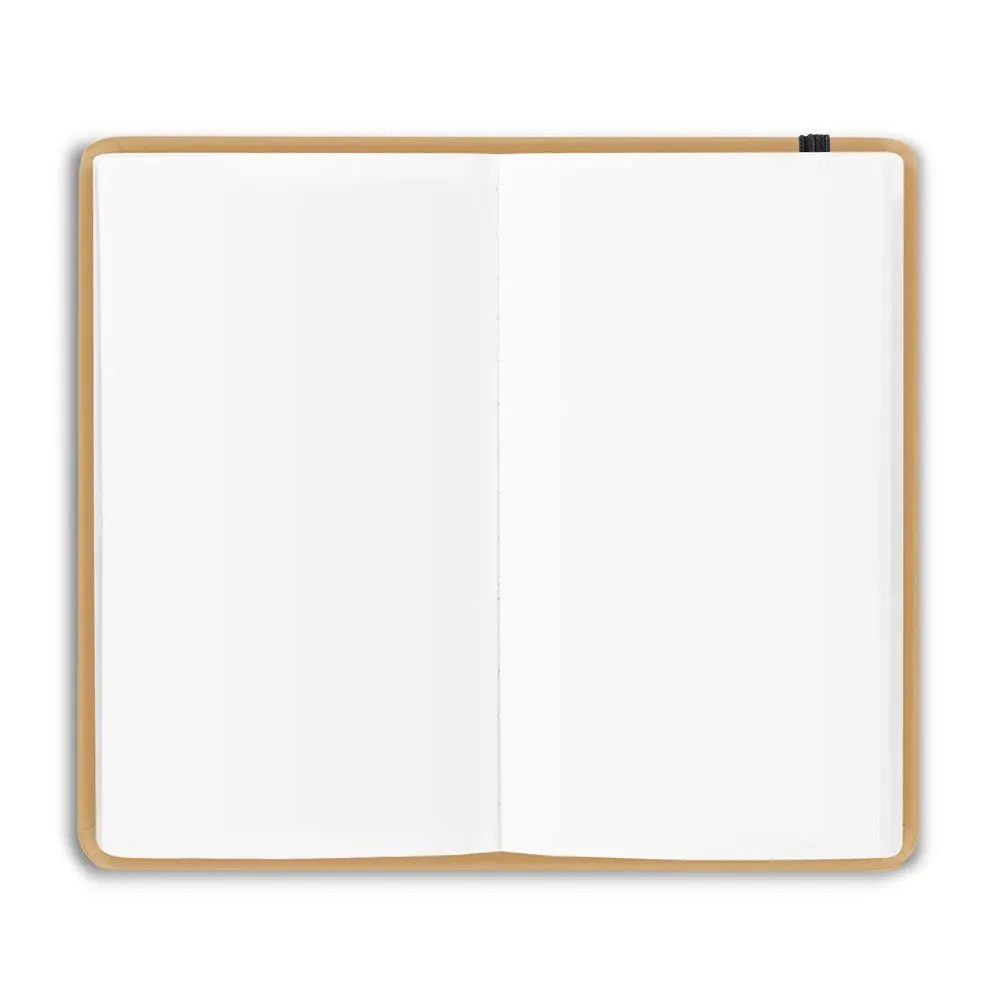 Caderno A7 de capa rígida em papel com 140 páginas lisas