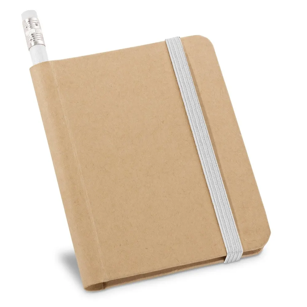 Caderno A7 em cartão com páginas lisas
