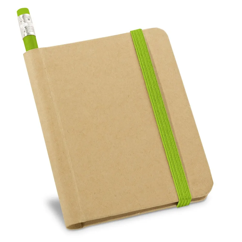 Caderno A7 em cartão com páginas lisas