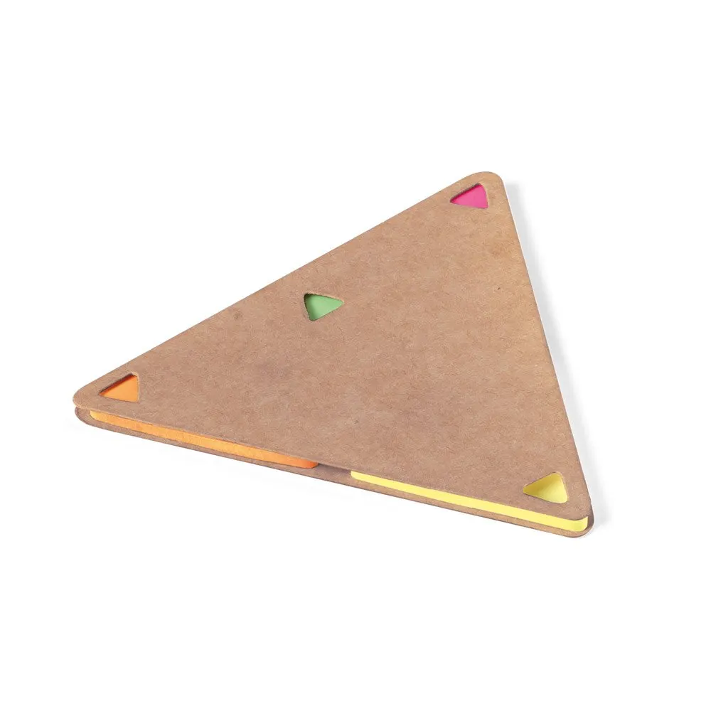 Caderno adesivos triangulares
