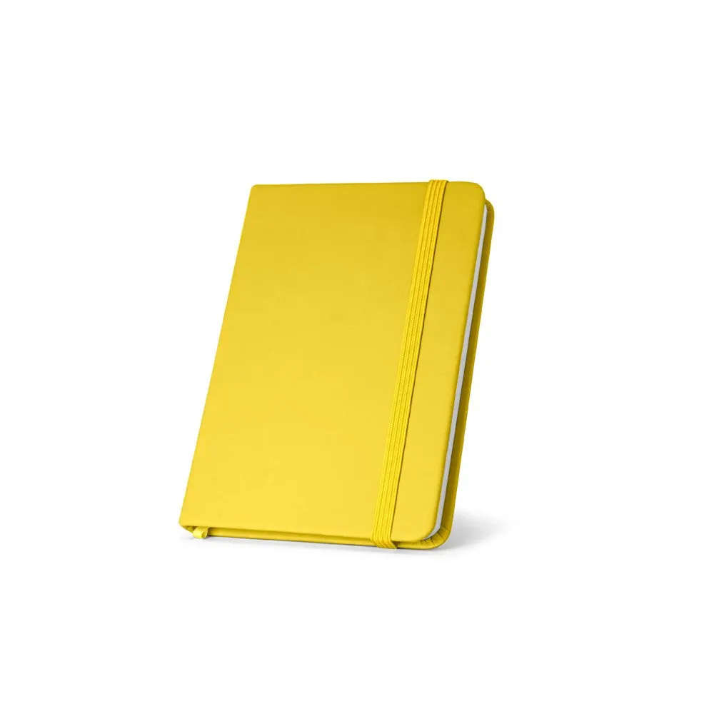 Caderno de bolso de capa dura em c. sintético com 160 páginas lisas
