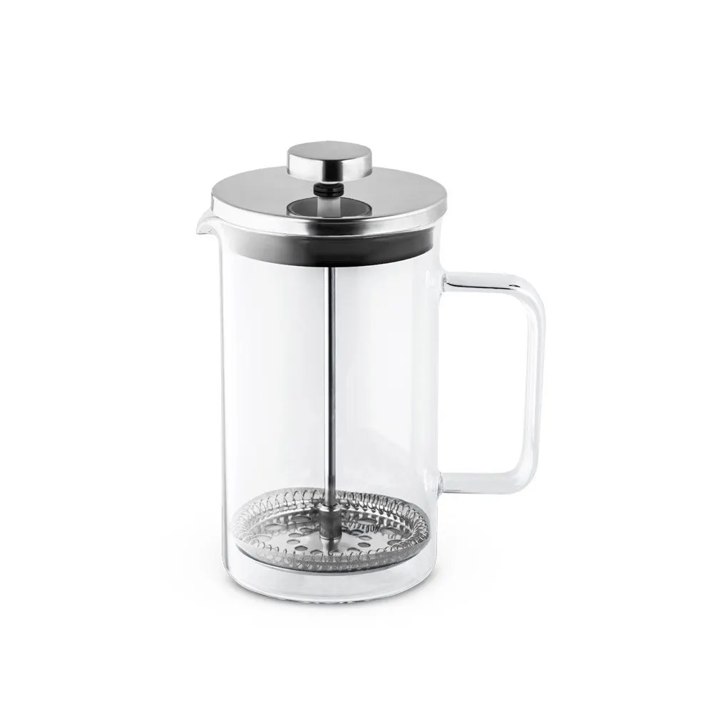 Cafeteira em vidro borossilicato com tampa em aço inox 600 mL