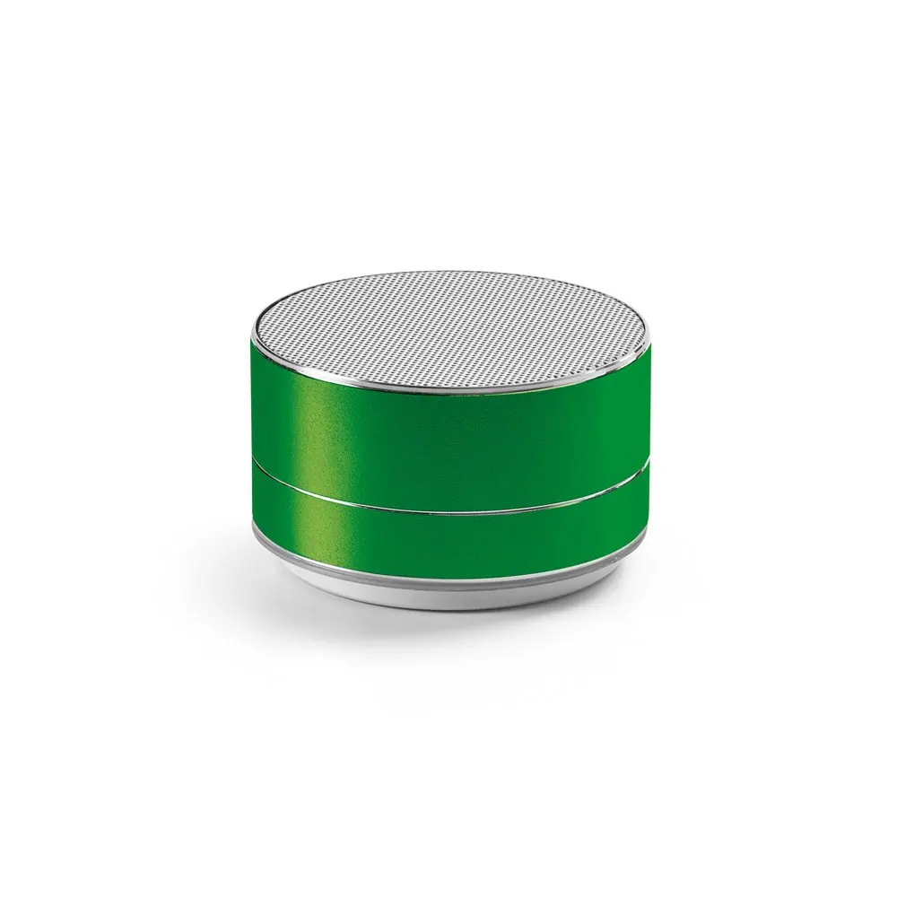 Caixa de som em alumínio 100% reciclado com microfone e autonomia de 3h