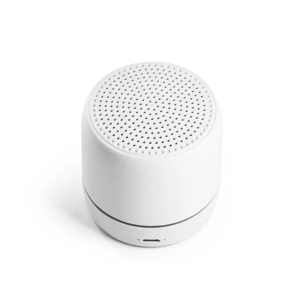 Caixa de som portátil em ABS 100% reciclado com faixa LED exterio e autonomia de 4h