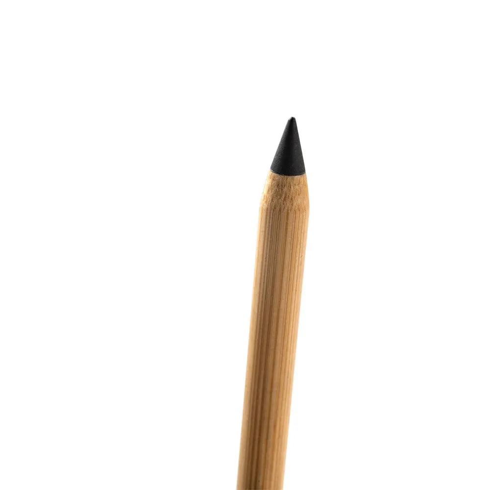 Caneta sem tinta com ponta de liga metálica em bambu
