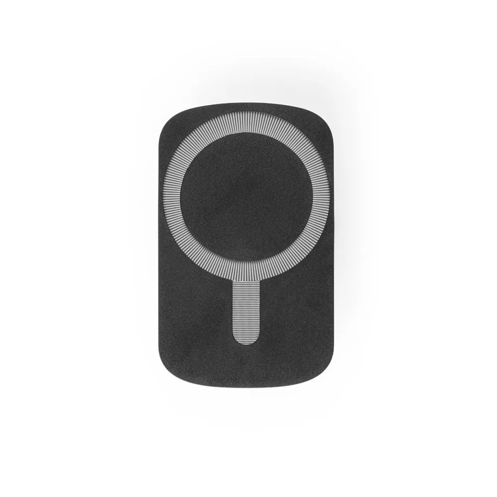 Carregador magnético wireless super-rápido em ABS 60% reciclado e silicone com a funcionalidade de suporte para carro